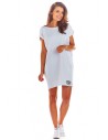 Sukienka mini z krótkimi rękawami - biała