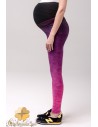Dopasowane sportowe legginsy ciążowe - różowe