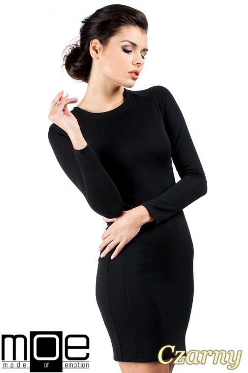 CM0326 Klasyczna sukienka mini - czarna