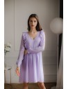 Luźna zwiewna szyfonowa sukienka - fioletowa