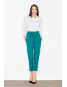 Eleganckie spodnie długości 7/8 - zielone