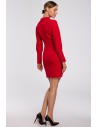 Sukienka mini ze stójką - czerwona