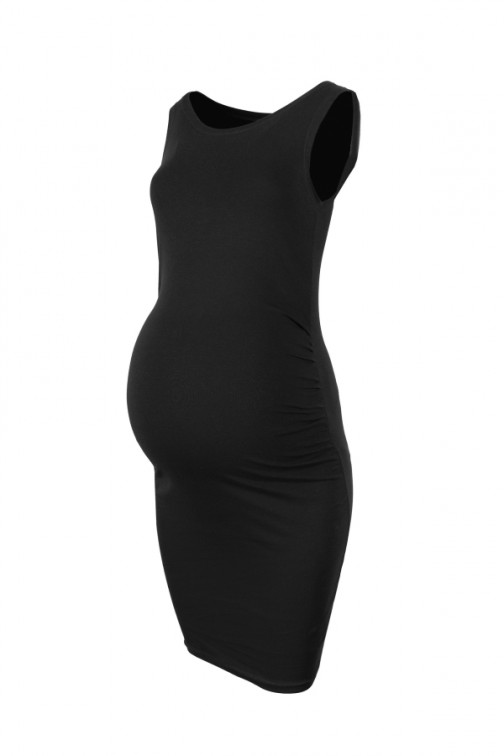 CM5775 Sukienka ciążowa na ramiączkach - czarna