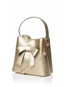 Elegancka torebka z kokardką - złota