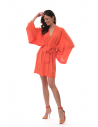 Stylowa sukienka kimono - pomarańczowa