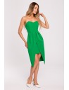 Elegancka warstwowa sukienka z gorsetem - soczysta zieleń