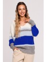 Sweter oversize z dekoltem V - model 3