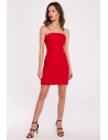 Dopasowana sukienka gorsetowa mini - czerwona