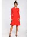 Sukienka z klinami i wstawkami ze ściągacza - czerwona