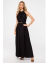 Sukienka maxi z dekoltem typu halter - czarna