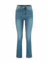 Spodnie jeansowe z wysokim stanem - niebieskie