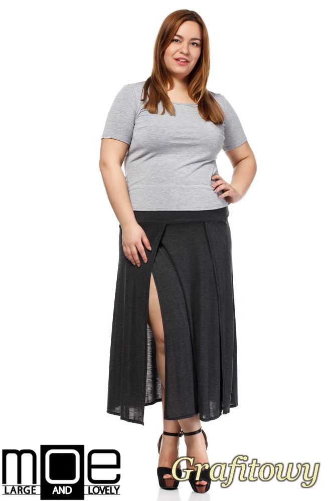 Spódnica maxi z klinów szara Rozmiar 4446 Spódnica maxi z klinów szara Rozmiar 4446